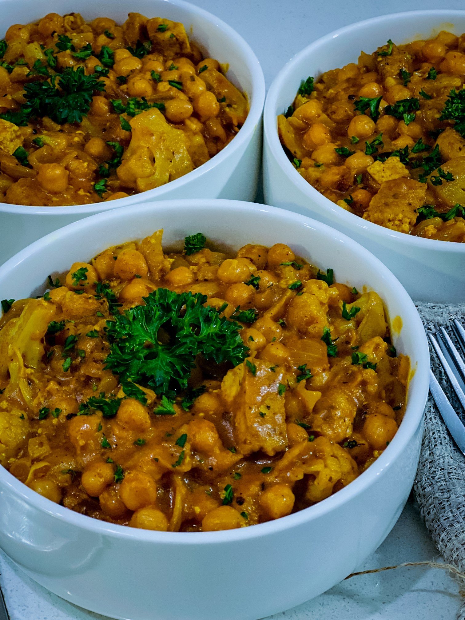 Chickpea, Cauliflower & Tofu Tikka Masala